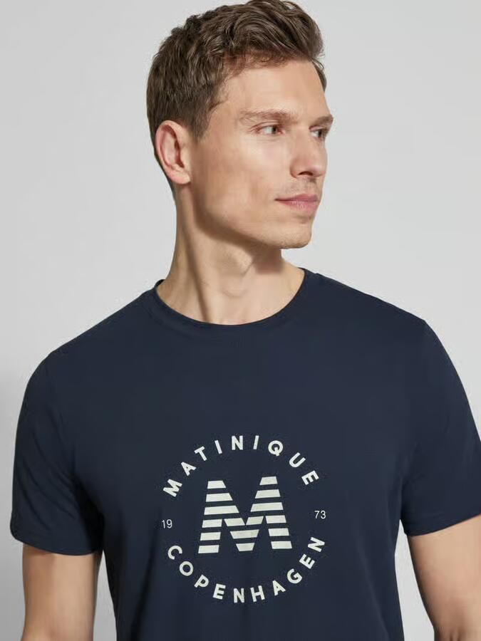 Matinique T-shirt met labelprint model 'Jeramy'