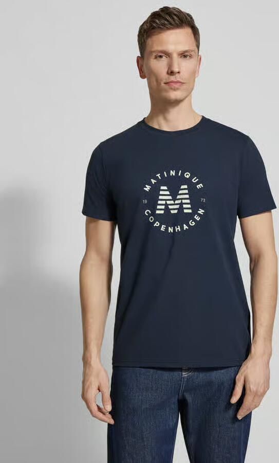 Matinique T-shirt met labelprint model 'Jeramy' - Foto 4