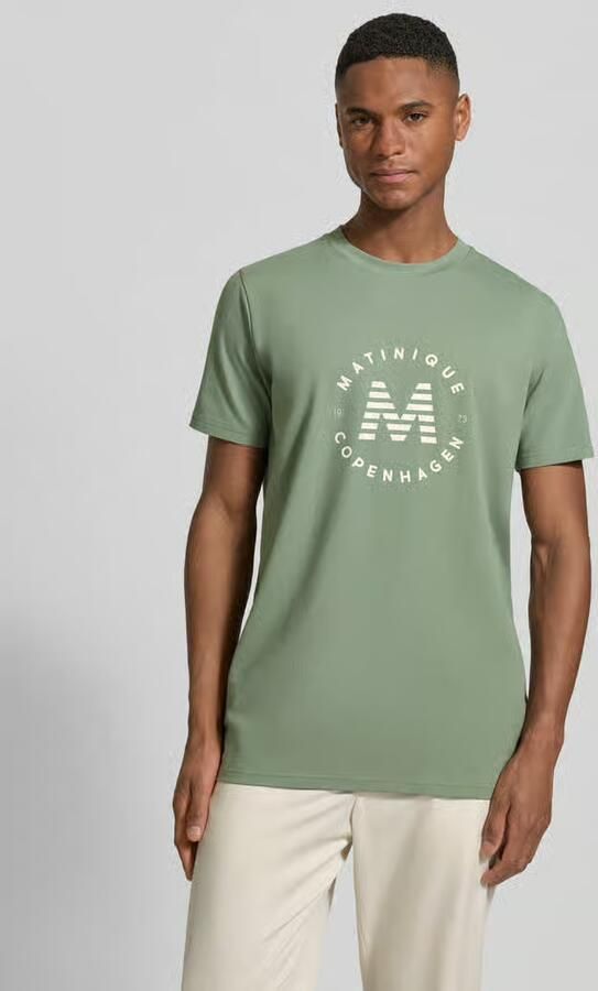 Matinique T-shirt met labelprint model 'Jeramy' - Foto 4