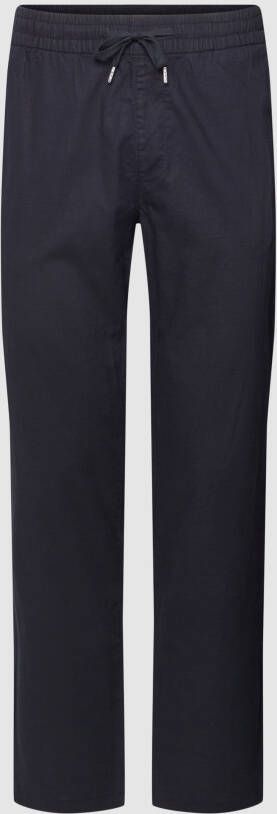 Matinique Regular fit linnen broek met elastische band model 'barton'