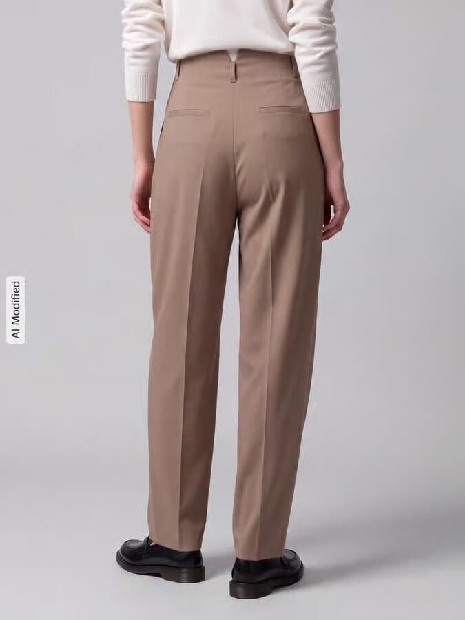 MAX&Co. barrel fit bandplooibroek met viscose model 'BRUNO' - Foto 2