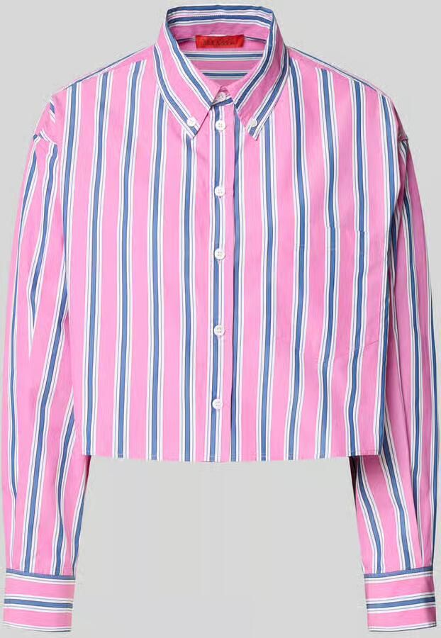 MAX&Co. boxy fit blouse met lange mouwen van puur katoen 'MCOFARNESE'