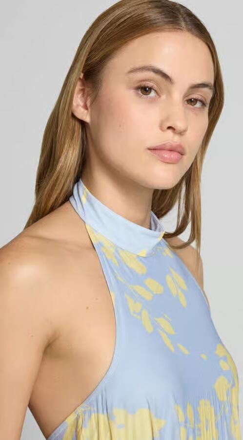 MAX&Co. Geplisseerde vrijetijdsjurk met all-over motief model 'GALLO'