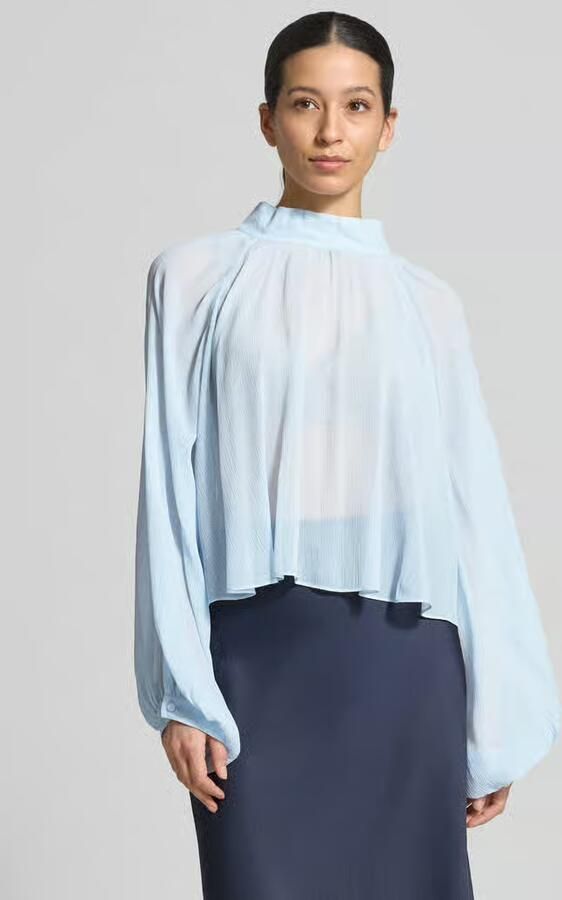MAX&Co. Loose fit blouse met lange mouwen van pure viscose model 'AFFETTO' - Foto 4