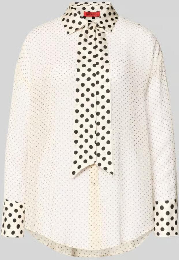 MAX&Co. Loose fit overhemdblouse van pure zijde model 'ACUME' - Foto 2