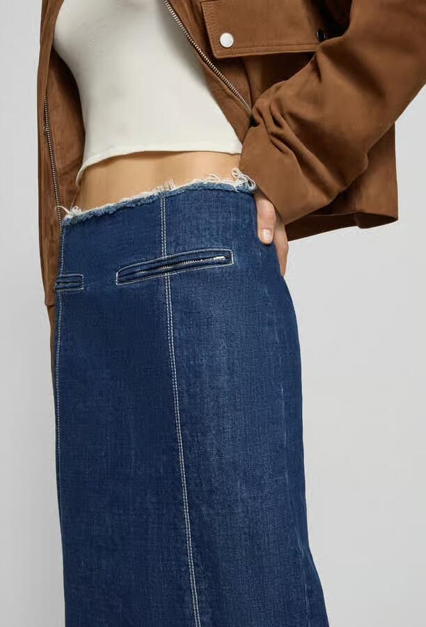 MAX&Co. Midi-rok van denim model 'MCLLUGLIO'