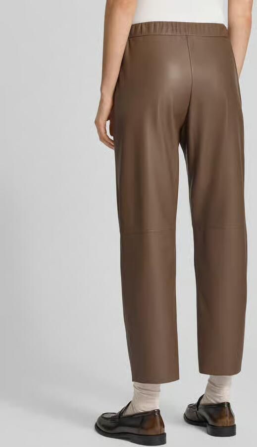 MAX&Co. Regular fit broek in leerlook met steekzakken opzij model 'CREATIVO'