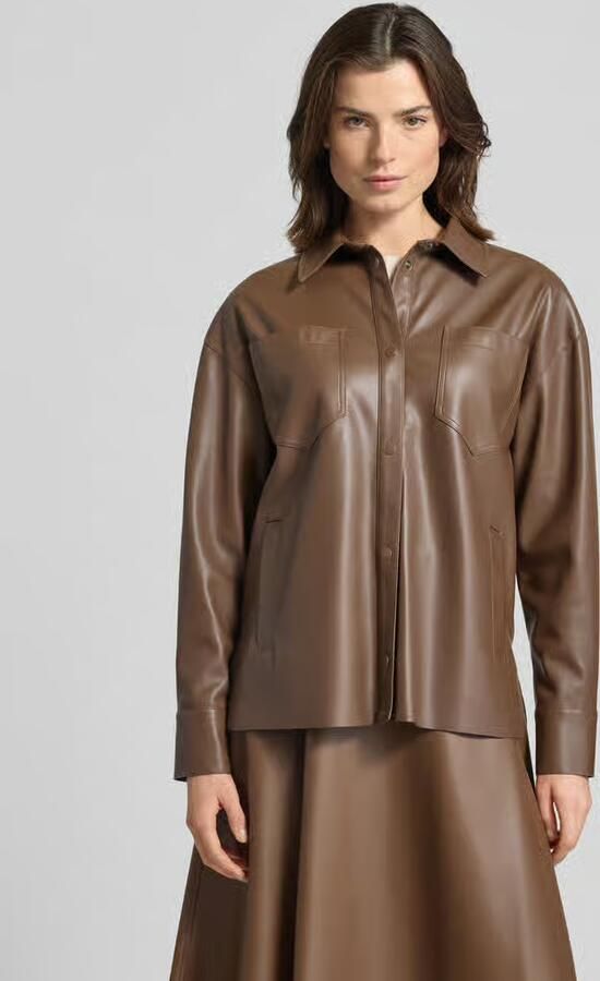 MAX&Co. Regular fit jack in leerlook met borstzakken model 'FURIO' - Foto 2