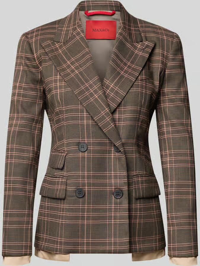 MAX&Co. Regular fit korte blazer van scheerwolmix met viscose model 'ESTREMO' - Foto 2