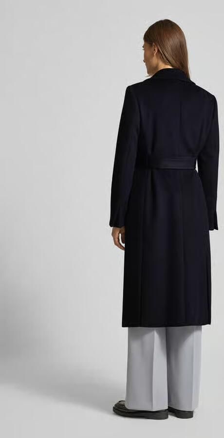 MAX&Co. Regular fit lange wollen jas met reverskraag model 'RUNAWAY'