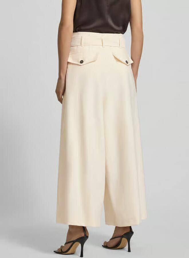 MAX&Co. Regular fit wijdte broek met strikceintuur model 'LEGENDA'