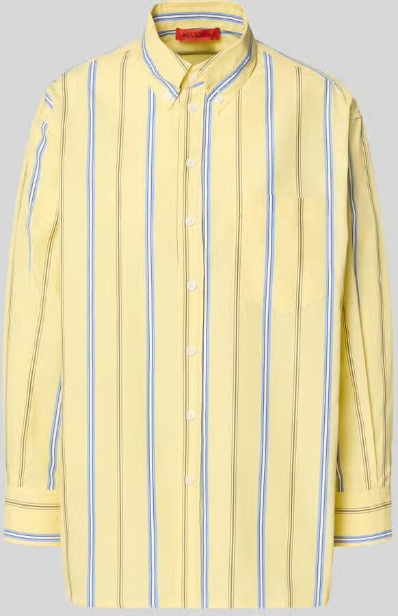 MAX&Co. relaxed fit blouse met lange mouwen van puur katoen model 'MCODAMA'