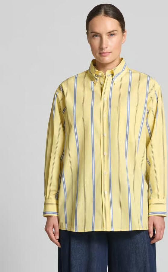 MAX&Co. relaxed fit blouse met lange mouwen van puur katoen model 'MCODAMA' - Foto 2