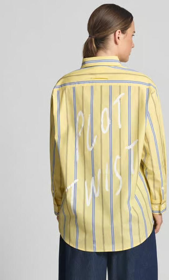 MAX&Co. relaxed fit blouse met lange mouwen van puur katoen model 'MCODAMA' - Foto 3