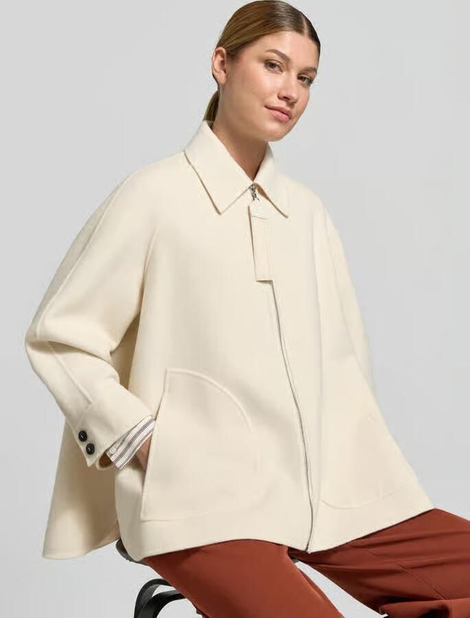 MAX&Co. Relaxed fit lange jas van pure scheerwol model 'MCOSAGGINA'