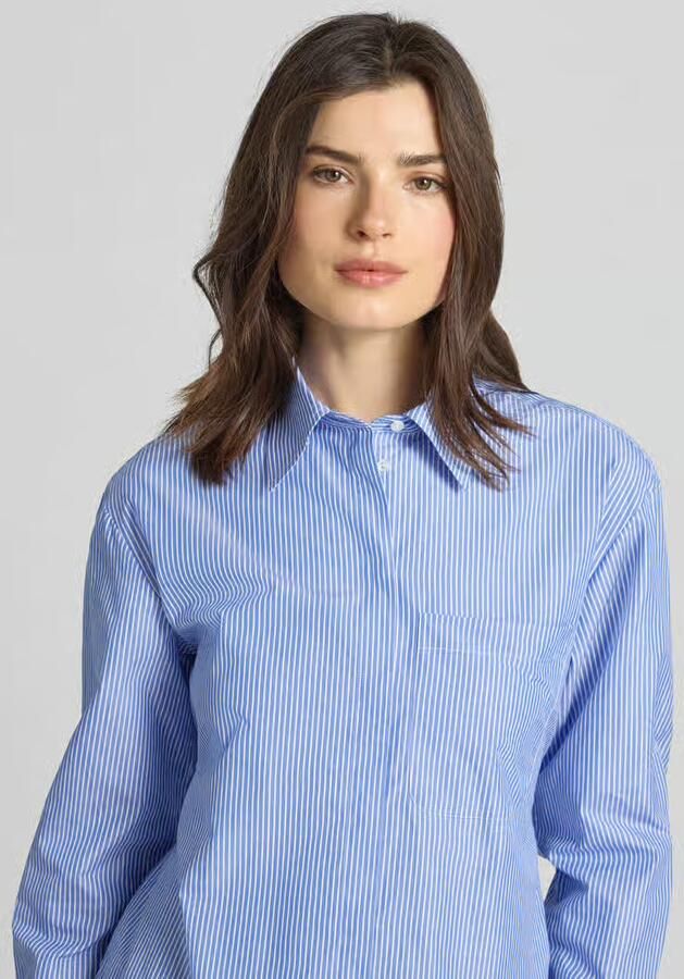 MAX&Co. shaped fit blouse met lange mouwen van puur katoen model 'LEBBRO'