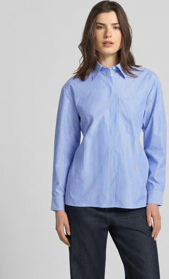 MAX&Co. shaped fit blouse met lange mouwen van puur katoen model 'LEBBRO' - Foto 3