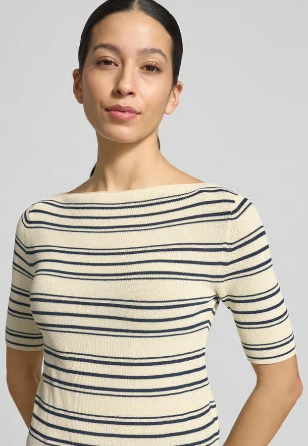 MAX&Co. slim fit gebreide pullover van katoenmix model 'PASATTA'
