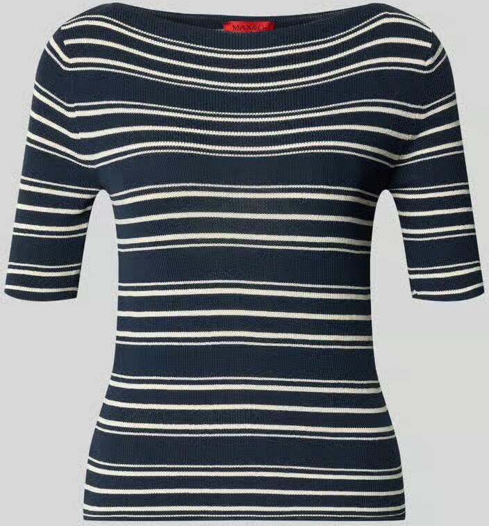 MAX&Co. slim fit gebreide pullover van katoenmix model 'PASATTA' - Foto 2