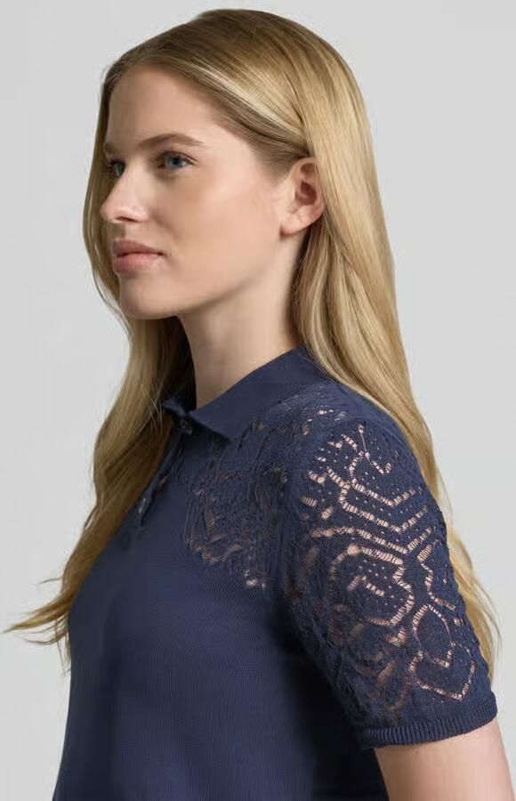 MAX&Co. slim fit gebreide pullover van puur katoen model 'LONZA'