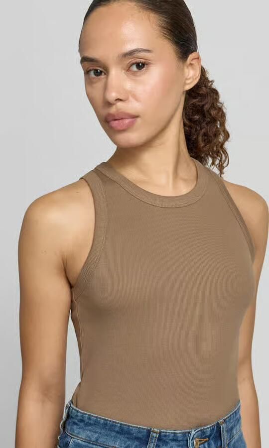 MAX&Co. slim fit tank top van katoenmix model 'FRAGOLA'