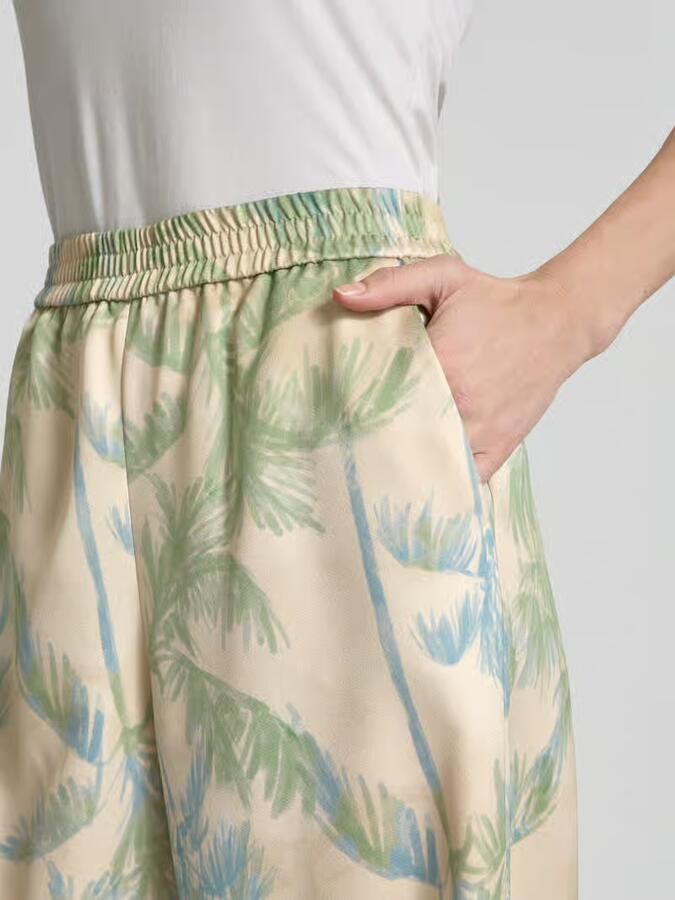 MAX&Co. Wide leg stoffen broek met elastische band model 'ACRUX'