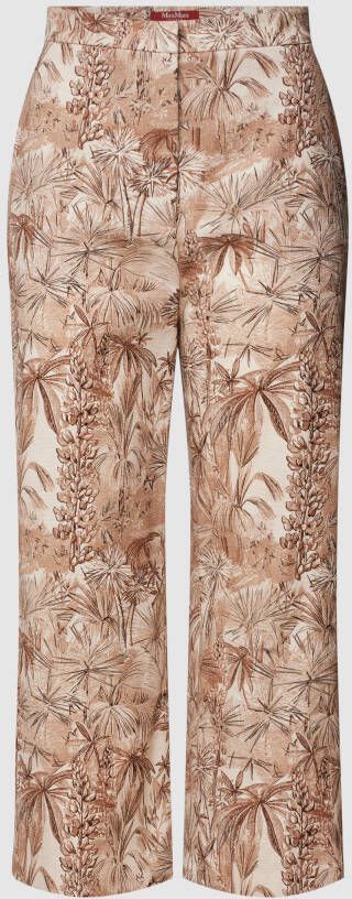 Max Mara Studio Broek met all-over motief model 'CALERNO'