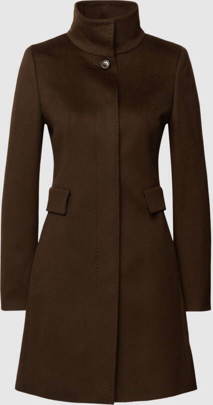 Max Mara Studio Lange jas met steekzakken opzij model 'Agnese'