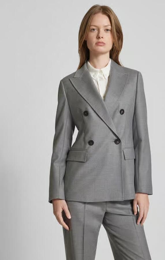 Max Mara Studio Grijze double-breasted wollen jas Gray Dames - Foto 2
