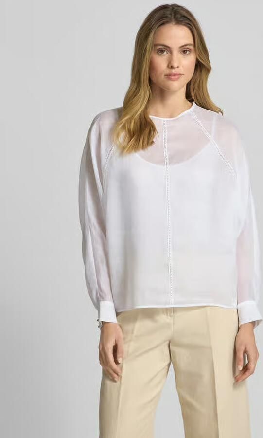 Max Mara Studio Regular fit zijden blouse met plooien model 'ZEO' - Foto 8