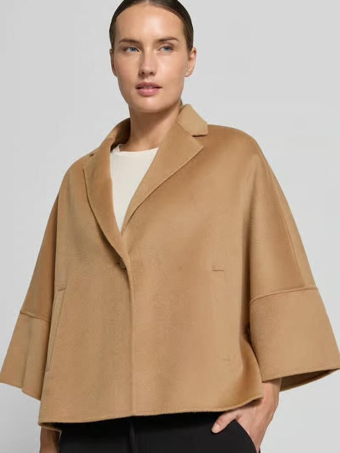 Max Mara Studio boxy fit blouson van mix van kasjmier en scheerwol model 'QUORUM'
