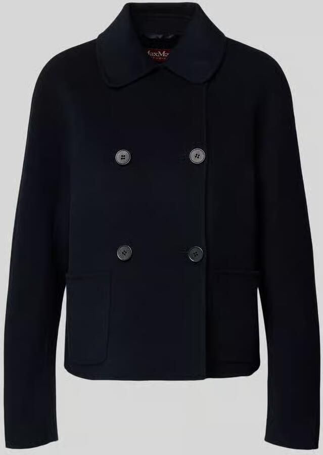 Max Mara Studio Boxy fit wollen jack met zijde en kasjmier model 'MSTEDEN'