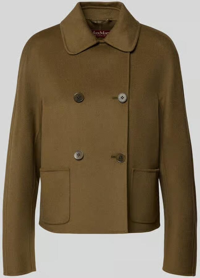 Max Mara Studio Boxy fit wollen jack met zijde en kasjmier model 'MSTEDEN'