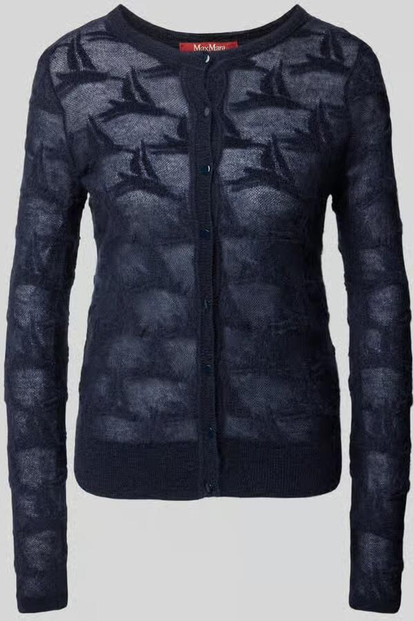 Max Mara Studio Gebreid jack met bloemenmotief model 'CURZIO'