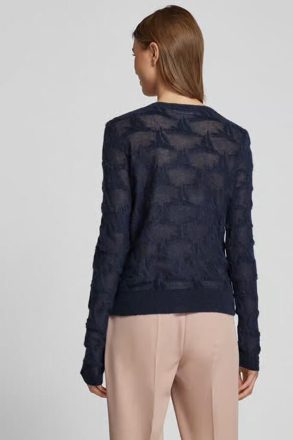 Max Mara Studio Cardigan van een mix van zijde en lanawol model 'TRIESTE' - Foto 4