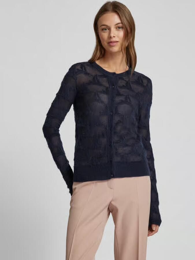 Max Mara Studio Cardigan van een mix van zijde en lanawol model 'TRIESTE' - Foto 2