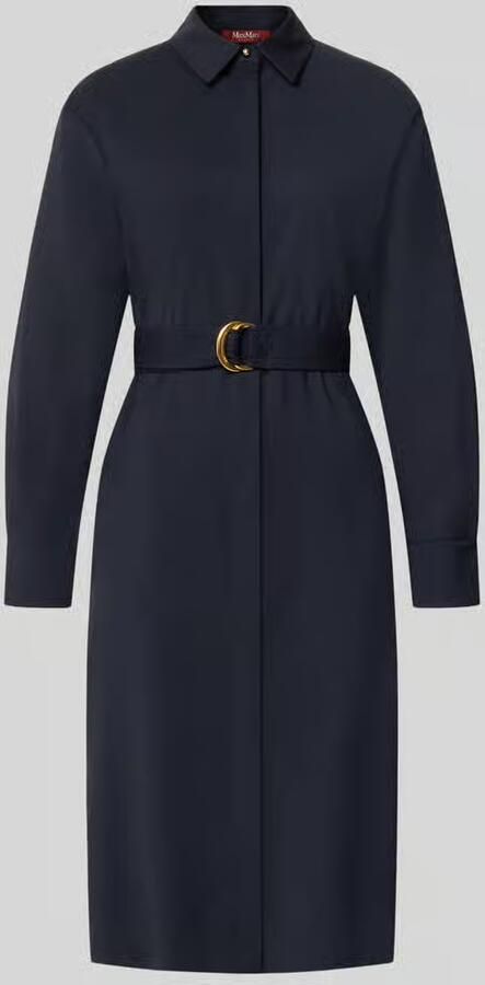 Max Mara Studio Getailleerde vrijetijdsjurk van pure scheerwol model 'PAGELLA'