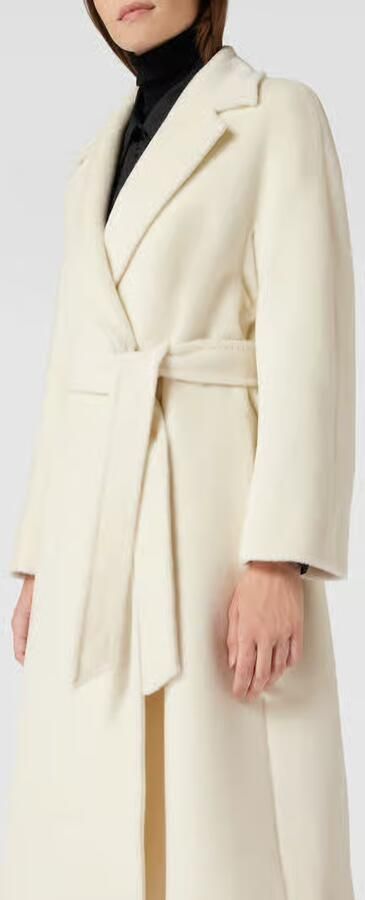 Max Mara Studio Lange wollen jas met reverskraag model 'Martin'
