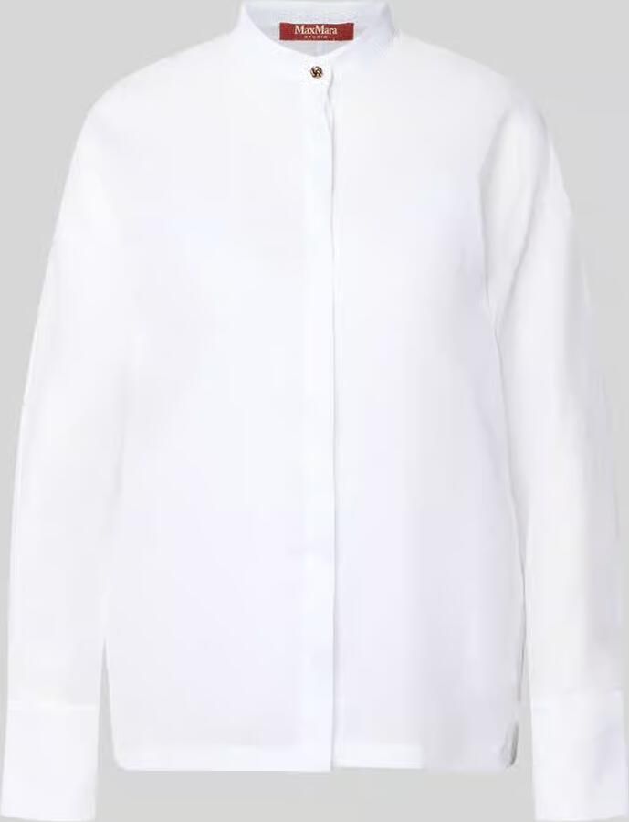 Max Mara Studio Loose fit blouse met lange mouwen van pure ramie model 'BALDI' - Foto 2