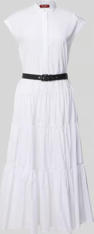 Max Mara Studio Maxi-jurk met opstaande kraag model 'BAIRO'