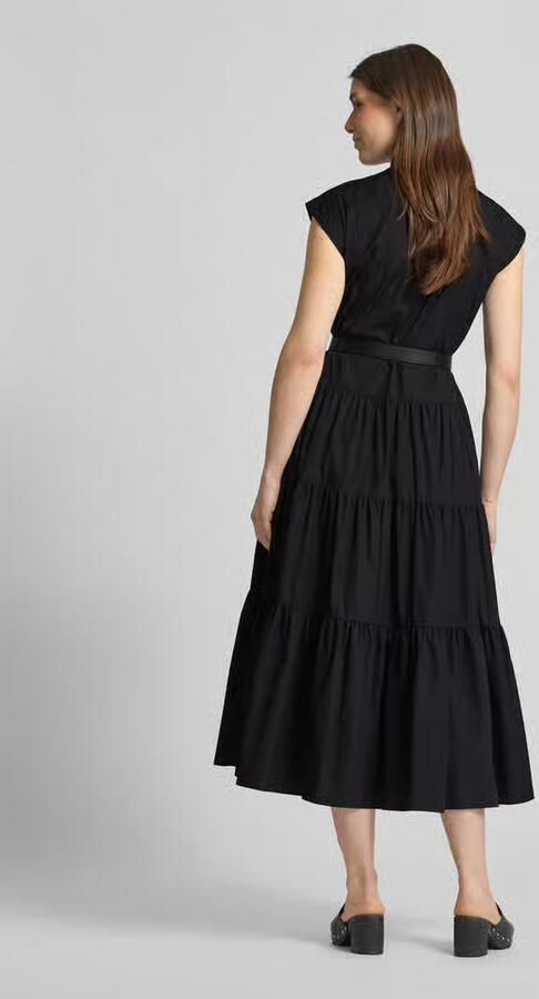 Max Mara Studio Maxi-jurk met opstaande kraag model 'BAIRO'