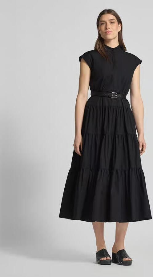 Max Mara Studio Maxi-jurk met opstaande kraag model 'BAIRO' - Foto 2