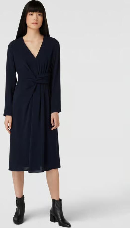 Max Mara Studio Midi-jurk met V-hals model 'MAMMOLA' - Foto 2