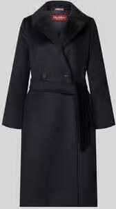 Max Mara Studio Recht model lange jas van zuivere scheerwol model 'BCOLLAG'