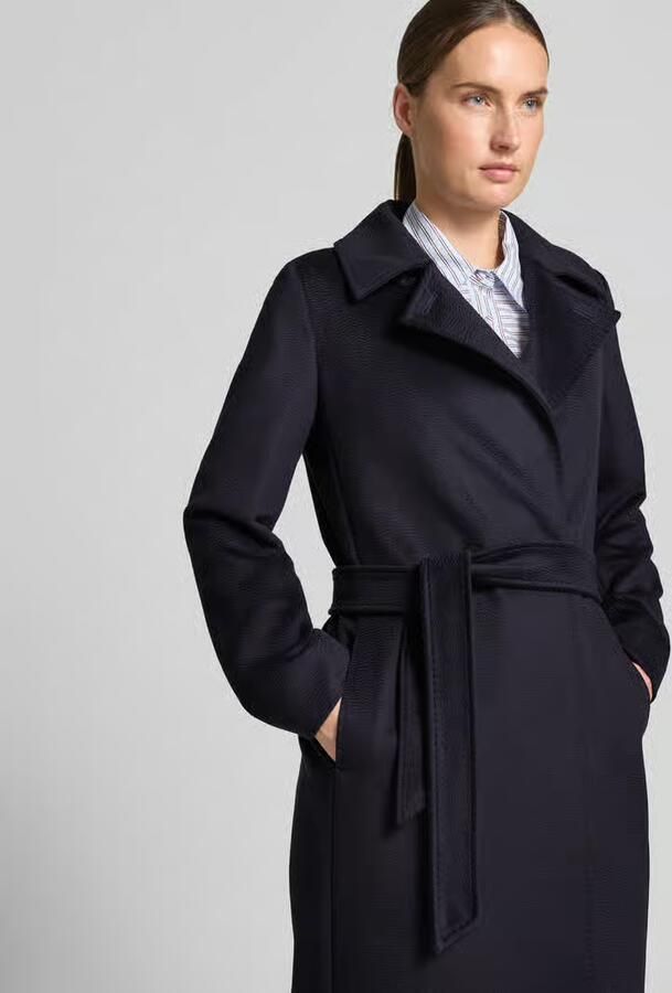Max Mara Studio Recht model lange jas van zuivere scheerwol model 'BCOLLAG' - Foto 2