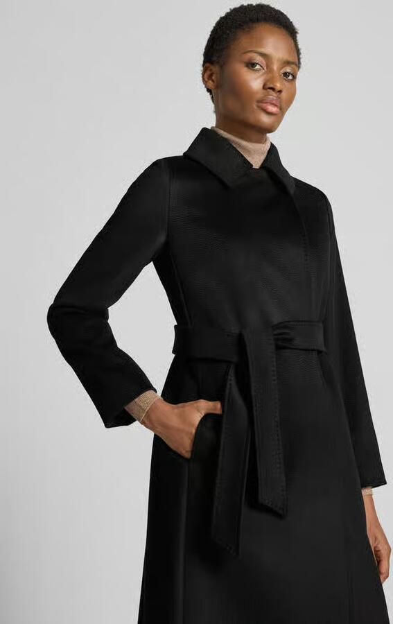Max Mara Studio Recht model lange jas van zuivere scheerwol model 'BCOLLAG' - Foto 2