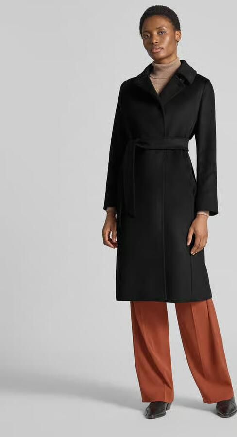 Max Mara Studio Recht model lange jas van zuivere scheerwol model 'BCOLLAG' - Foto 3