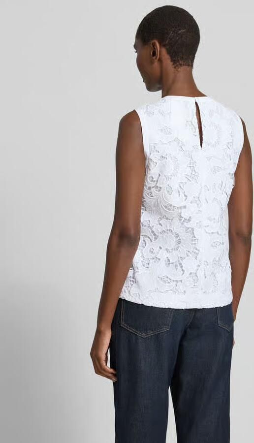 Max Mara Studio regular fit blouse met ajourwerk model 'STREET'