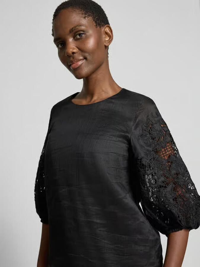 Max Mara Studio regular fit blouse met broderie model 'ORDINE'
