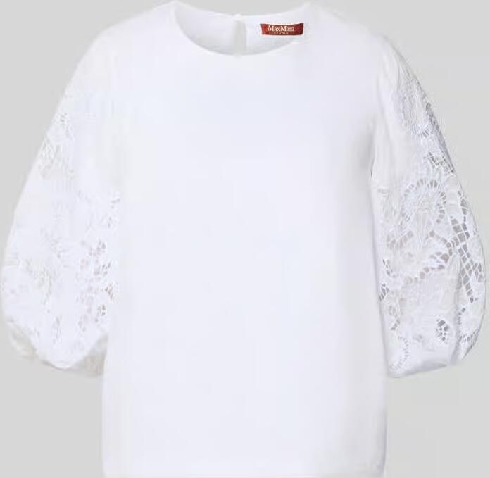 Max Mara Studio regular fit blouse met broderie model 'ORDINE' - Foto 2